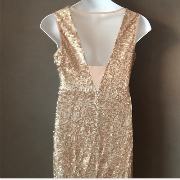 Donna Ricco Sparkly Sequin Gold Dress NEW - Picture 3 of 3